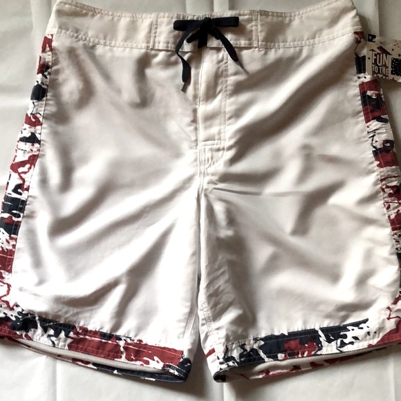 Swim shorts mens new size XXL shell lining polyester velcro back pocket & fly - Picture 1 of 3